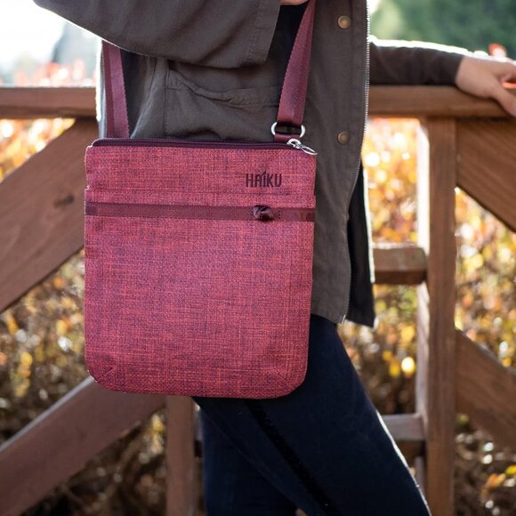 Women's Small Eco-Friendly RFID Blocking Crossbody Travel Bag with 6 Compartment - Picture 8 of 8